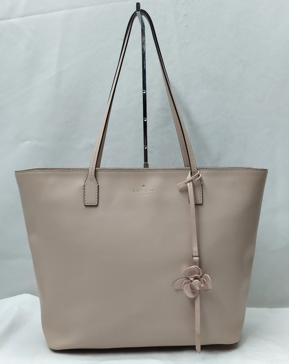 Kate Spade New York Beige Leather Double Handles Tote Bag